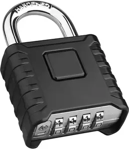 Diyife Heavy Duty Combination Padlock, Large Outdoor Padlock [OneTouch Unlocking] High Security Weatherproof, Design of Hidden Password Suitable for Lor, Home, School, Garage, Gate, Garden
