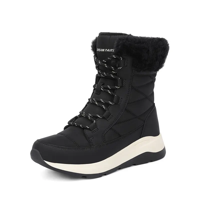 Dream Pairs Women's Lace-up Snow Boots, Stylish Winter Shoe with Warm Footwear Design