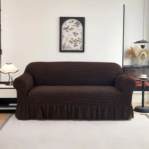 Bubble gauze stretch sofa cover, non-slip stretch design suitable for single-seat, double-seat, triple-seat, quadruple-seat sofas, and modular combinations. Comfortable room decoration Elastic Sofa Slipcover