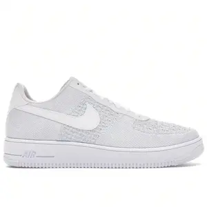 Nike Men's Air Force 1 Flyknit 2 White Pure Platinum Basketball Shoes