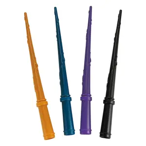 12" Assorted Colors Reusable Plastic Wizard Wands - 12 Pc.