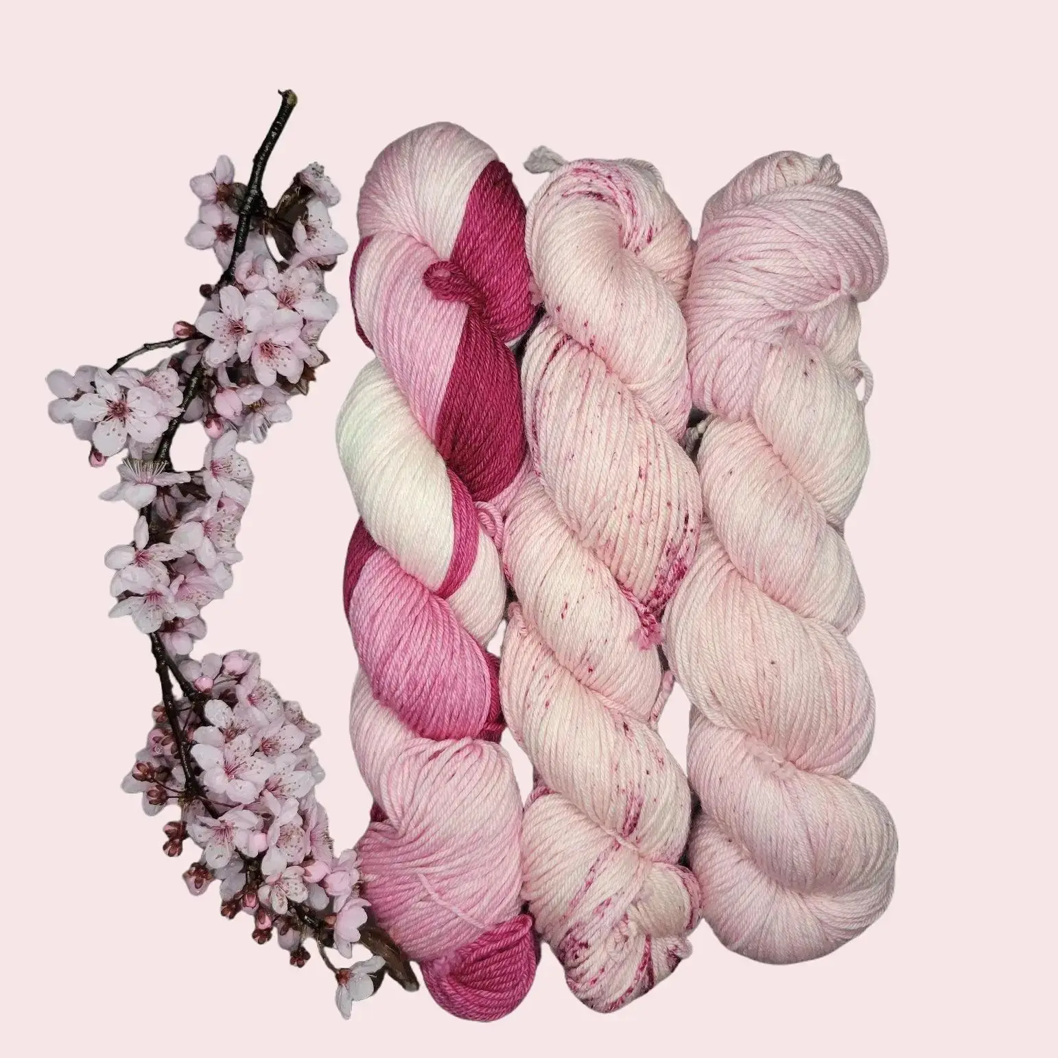 Cherry Blossom Hand Dyed Yarn Set