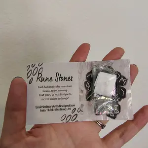 Mystery Rune Stone Picked by Fate for You with a Message Handmade Clay Rune Stones for Insight and Magic Unique Secret Meaning