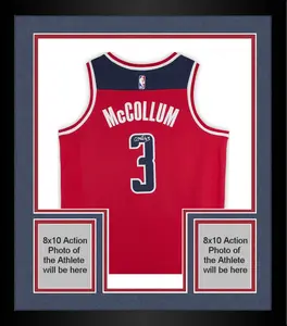 Framed CJ McCollum Washington Wizards Autographed Nike Red Icon Edition Swingman Jersey - Fanatics Authentic Certified