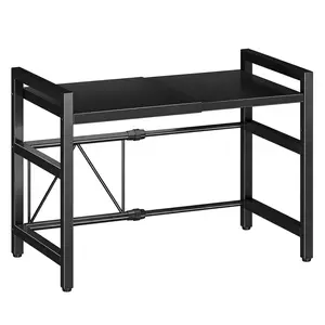 Retractable Tipping-Resistant Baker's Rack - Kitchen Floor Storage Rack, Multifunctional Countertop Organizer for Microwave Oven, Rice Cooker, Tipping-Resistant Baker's Racks
