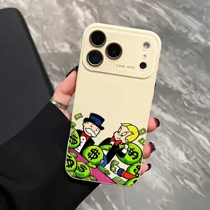 Bold Cash Graffiti Monopoly Print Phone Case Ultra Skin Friendly Touch All Inclusive Lens Compatible with iPhone 17 16 15 14 13 12