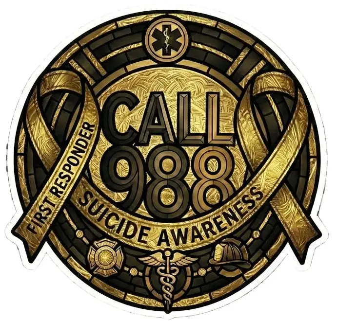 Call 988 Suicide Awareness Vinyl Decal - 3" Wide, UV Protected, for Car Windows, Motorcycle Helmets, Outdoor Surfaces (TikTok-Inspired)