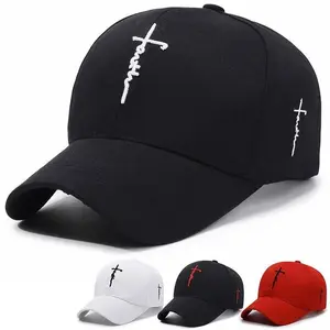 New embroidered cross baseball cap for men and women, adjustable youth cap, casual and versatile hat