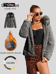 women's casual warm jacket, fall & winter thick woven fabric coat, fitted design with pockets, elegant daily wear outerwear