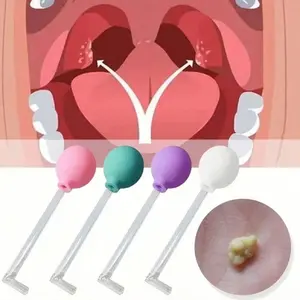 Throat Stone Removal Kit, Includes PVC Suction Balls, Glass Tube, Manual Oral Irrigator, Silicone & Glass Throat Stone Vacuum Set