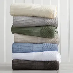 Krista Collection | Ribbed Textured Bath Towel Sets