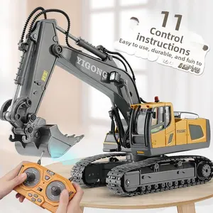 Large Alloy RC Excavator Toy for Boys | Realistic Electric Construction Vehicle Digger