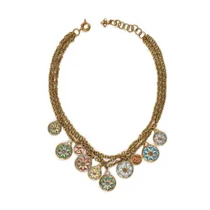 Patricia Nash Triple Chain Compass Necklace