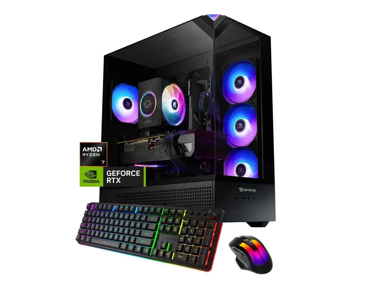 iBUYPOWER Element Gaming PC Desktop Computer AMD Ryzen 7 8700F CPU, NVIDIA GeForce RTX 3050 6GB GPU, 16GB DDR5 RAM, 1TB NVMe SSD, Windows 11 Home, Keyboard, Mouse  Black