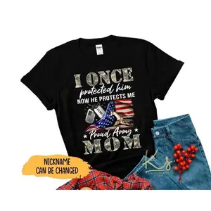 Proud Army Mom Matching Family Shirts - Us Army Apparel For Military Moms Cotton Fit