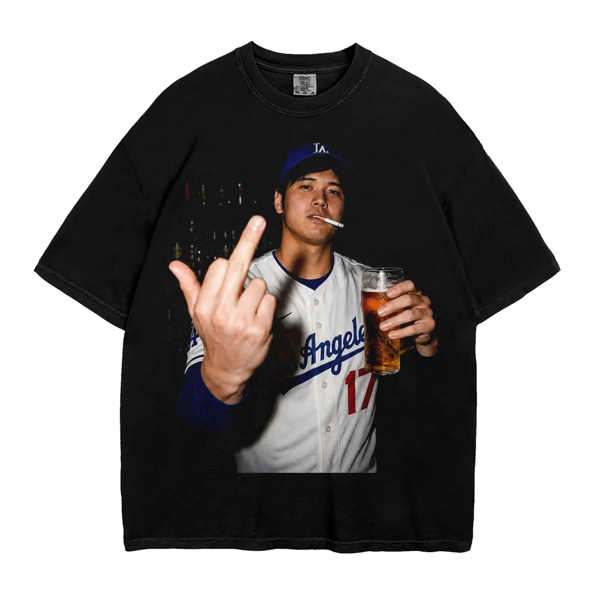 Los Angeles Baseball Player 17 Shirt, Vintage Baseball Slugger Graphic Tee, Old School Los Angeles Baseball Fan Shirt, Oversized Baseball Tee