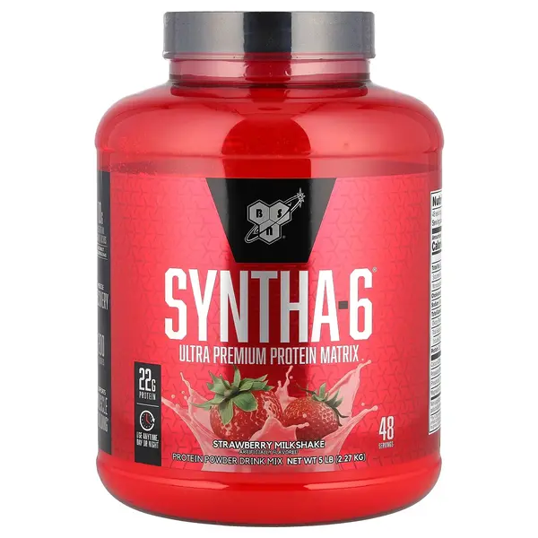 Syntha-6 Ultra Premium Protein Matrix Powder Strawberry Milkshake Flavor, Supports Muscle Growth Strength & Recovery, 5 lbs (2.27 kg)