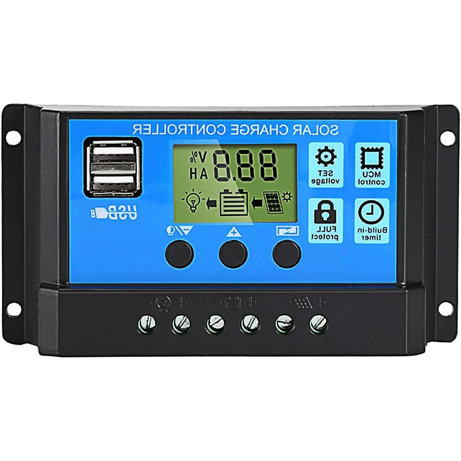 30A Solar Charge Controller 12V/24V Intelligent Regulator for Solar Panel