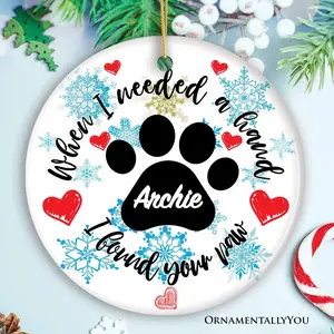 Personalized Dog Paw Ornament