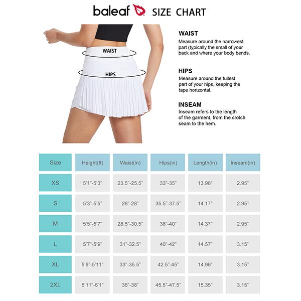 baleaf Women's Pleated Tennis Skirts Flowy High Waisted Lightweight Athletic Golf Outfits Skorts Skirts with Shorts Pockets Athletic Apparel Cheerleading Christmas Red Green Gift