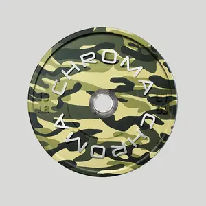 Green CamoChromatic 10LB Bumper Plate End Caps (Pair)