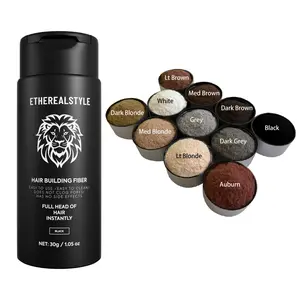 Hair Fiber Powder 30g, 11 Colors Available, Natural Coverage for Sparse and Break-Prone Hair, Easy to Use, Unisex, Suitable for All Hair Types, Hair Volume Powder, Hair Texture Powder