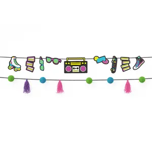 Retro 80s/90s Party Banner Set - 2 Piece