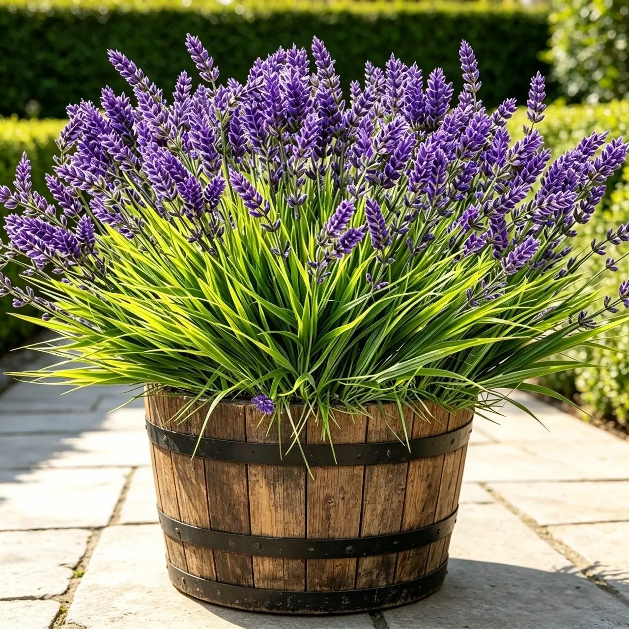 Artificial Outdoor Lavender Plants, 12/24 Pack UV-Resistant Plastic Faux Shrubs, Artificial Plants Decor for Porch, Garden, Casual Room Decor & Art Deco Displays