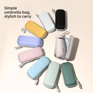 New mini portable 50% off 40% off sunshade vinyl umbrella pocket sun umbrella capsule sun protection UV protection umbrella