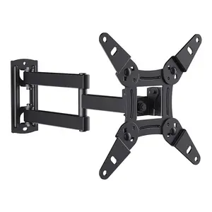 Full Motion TV Monitor Wall Mount Bracket Swivel Tilt Extension Rotation for Echo Show 21/15 and Most 13-42 Inch LED LCD Flat Curved Screen TVs & Monitors, Max VESA 200x200mm up to 44lbs