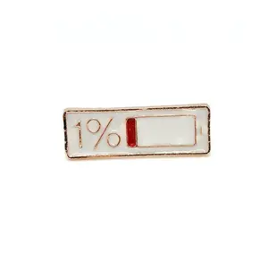 1% Battery Enamel Pin