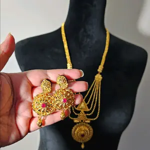 Traditional rani haar necklace earrings set