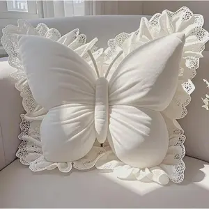 Butterfly Shaped Throw Pillow Aesthetic Room Decor Soft Accent Cushion