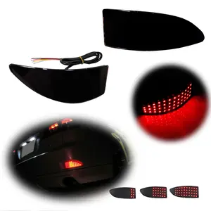 2pcs Smoked LED Bumper Reflector Tail Brake Signal lamps Lights For 2006 2007 2008 2009 2010 2011 2012 2013 Lexus IS250 IS350,Replace OEM 81920-53021 81920-53020 81910-53021 81910-53020