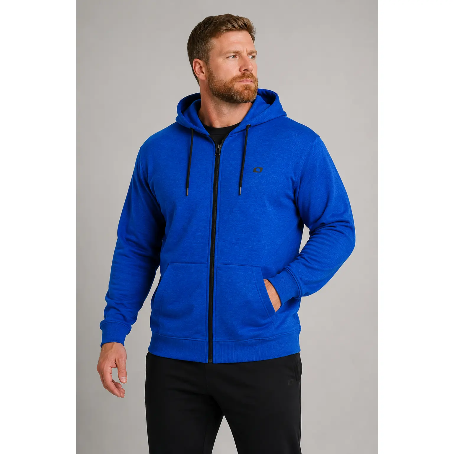 Big & Tall Plush Fleece Full Zip Hoodie | Heavyweight Extra Long Zip Front Sweatshirt with Soft Interior | Comfortable Casual Outer Layer for Travel, Outdoor Activities, Work & Everyday Wear