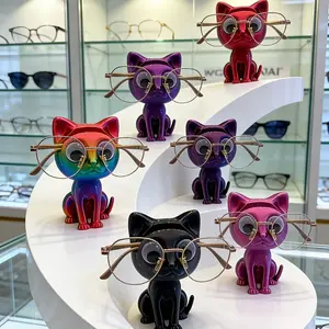 3D Printed Cat Eyeglasses Holder | Durable Plastic Desk Organizer with Multiple Color Options, Ideal for Bedroom, Entryway, Bathroom, and More | Perfect for Halloween, Easter, Valentine'S Day, Home Decor and Office Supplies