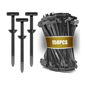 150 PCS Upgrade Nylon Cable Tie Buckles, Heavy Duty Self-Locking Car Zipper Clips, Super Durable Multipurpose Retainers for Car Repair, Office Organization, Workshop Fixing & Shelf Securing