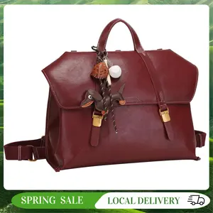 CKSO Great  Deal Leather BacktoSchool Travel Laptop Bag 15.6 & 14 Inches for Unisex Lightweight Large-Capacity Backpack/ShoulderBag/Cross-bodyBag | Computer Bag for Work, Office bag