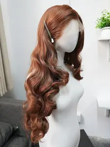 Brown Wig For Women, Wavy Wig, 13x4 High-Definition Lace Front, Natural Parting, Heat-Resistant Fiber, Synthetic Fiber Wigs, Matte Hair Strands, Daily Use, Daily Wear Wig, Cosplay