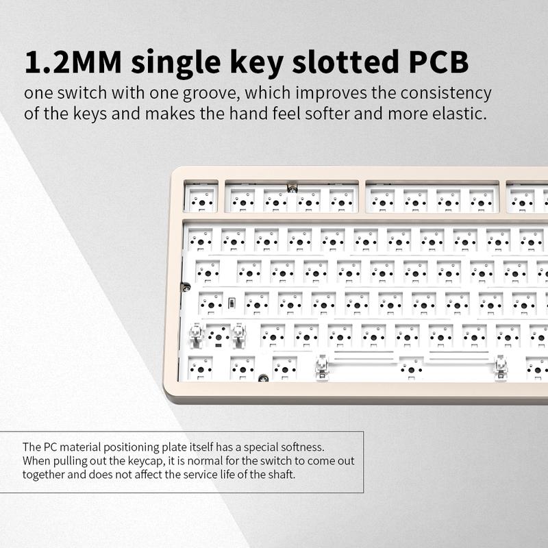 FURYCUBE F75 Wireless Gaming Keyboard Wired/Bluetooth/2.4G 3 Modes Mechanical Keyboard Custom Five-layer Gasket Muffler PBT Keycaps RGB 3/5-pin Hot Swappable Anodized 75% Aluminum Keyboard High-fidelity Music Rhythm Pure CNC   fathersdaygifts
