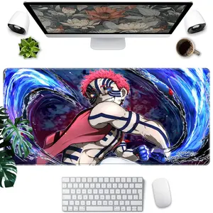 Demon Slayer Anime Mouse Pad, Rubber Base Polyester Fiber Desk Mat, Ideal for Gaming and Office, Perfect Birthday or Christmas Gift