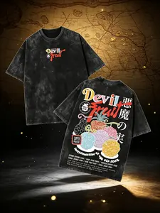 [COLLECTION] Devil Fruit One Piecee Washed Tee Anime Graphic Shirt Mera Mera no Mi, Gomu Gomu no Mi, Ope Ope no Mi Vintage Manga Streetwear Shonen Otaku Core T-Shirt Heavyweight Cotton, one piece merch