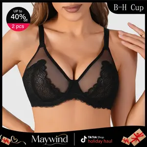 【Maywind】 Minimizer Bras for Women Enchante Full Coverage Underwire Bras Plus Size Lifting FloralLace Brafor Heavy Breast 38DD Size Comfortable Stylish Fit Holiday Gifts bra push up bra bras for women  holiday haul