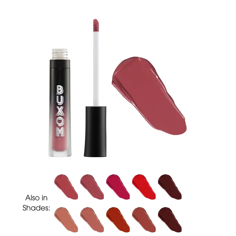 BUXOM Full-On Plumping Liquid Lipstick Matte - 8-Hour Comfort, Transfer-Proof, Hyaluronic Acid & Peptide Complex