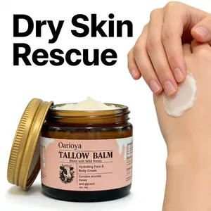 Oarioya Tallow Honey Balm, 1 Box Organic Grass-fed Beef Tallow Balm with Raw Honey,Skin Improvement Cream, Moisturizing Cream for Soft, Smooth Skin