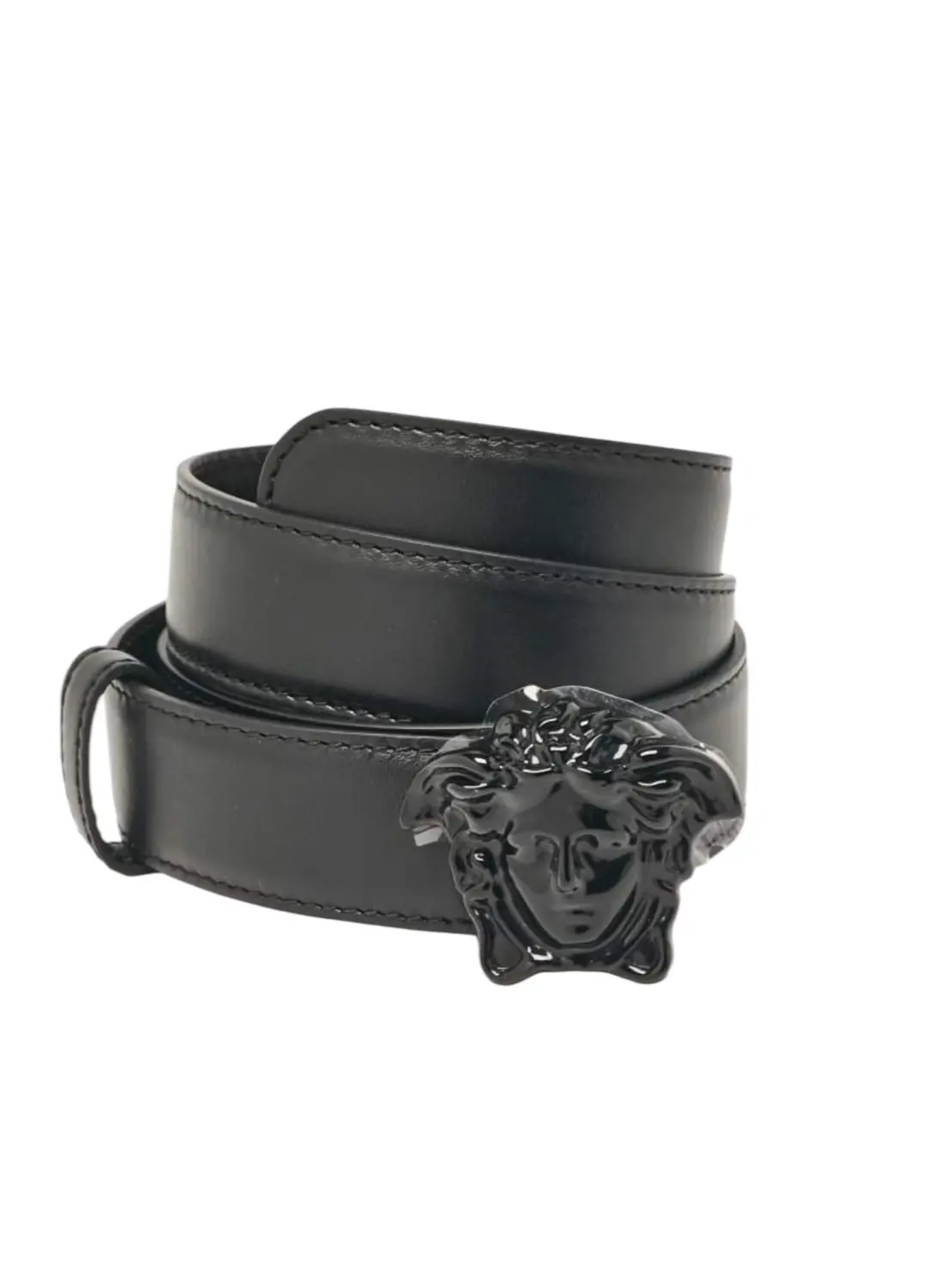 Women’s Versace medusa head leather belt size 75 cm made in Italy Versace White Leather Medusa Belt M International main image 3