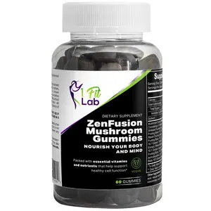ZenFusion 10x Mushroom Gummies Supplement - Focus & Vitality Boost | 60 Natural Gummies