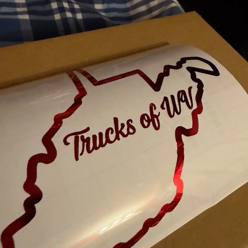 OG Red Chrome Trucks Of WV Sticker