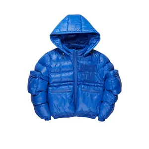 Keisha Royal Blue Cargo Puffer Jacket Keisha Royal Blue Cargo Puffer Jacket