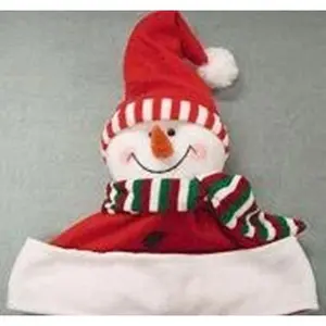 Plush Snowman Hat - Christmas Winter Holiday - Costume Accessory - Teen Adult